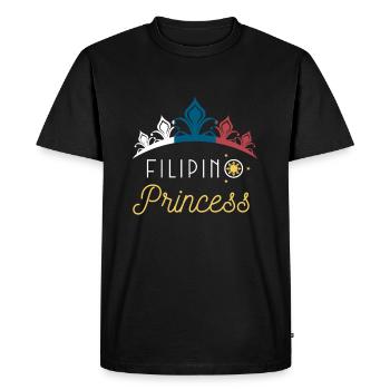 Drapeau national philippin princesse diadème imprimé - T-shirt Premium bio Homme - noir - Devant - Nico (187cm)
