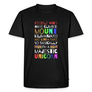J'ai escaladé le mont Kilimandjaro donc je suis essentiellement un - T-shirt Premium bio Homme - noir - Devant - Nico (187cm)
