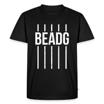 Conception de joueur de basse drôle de Beadg de basse à 5 cordes - T-shirt Premium bio Homme - noir - Devant - Nico (187cm)