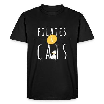 Propriétaire Pilates And Cats Lover Instructor Teacher - T-shirt Premium bio Homme - noir - Devant - Nico (187cm)