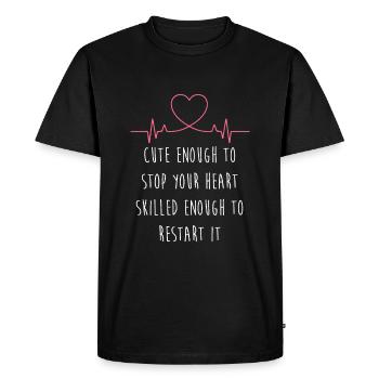 Nurse Nurse Gift Funny Nurse Design - Men's Premium Organic T-Shirt - black - Front - Nico (187cm)