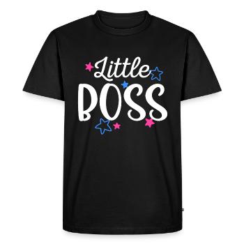 Petit patron Petit patron Bébé bébé est le chef - T-shirt Premium bio Homme - noir - Devant - Nico (187cm)