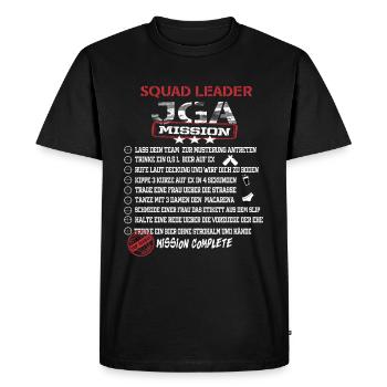 JGA Aufgaben für den Bräutigam - Männer Premium Bio T-Shirt - Schwarz - Vorne - Nico (187cm)