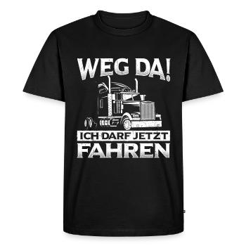 LKW Führerschein Bestanden Weg Da! Geschenk LKW-Fa - Männer Premium Bio T-Shirt - Schwarz - Vorne - Nico (187cm)