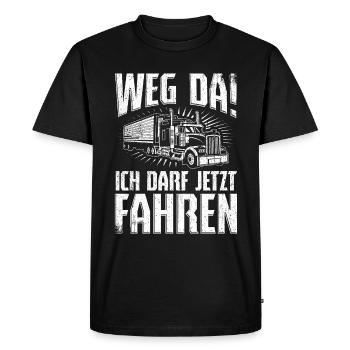LKW Führerschein Bestanden Weg Da! Geschenk LKW-Fa - Männer Premium Bio T-Shirt - Schwarz - Vorne - Nico (187cm)