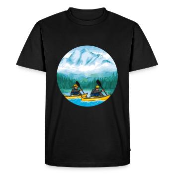 Kayak Canoë Sports nautiques Lac Kayak - T-shirt Premium bio Homme - noir - Devant - Nico (187cm)