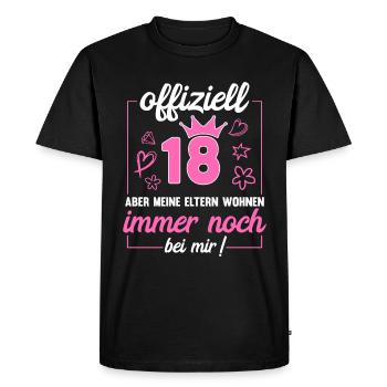 18.Geburtstag - Männer Premium Bio T-Shirt - Schwarz - Vorne - Nico (187cm)