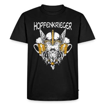 Hopfenkrieger Bier Durst Bierfest Geschenk Biertri - Männer Premium Bio T-Shirt - Schwarz - Vorne - Nico (187cm)