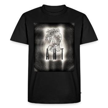 Art Femme - T-shirt Premium bio Homme - noir - Devant - Nico (187cm)