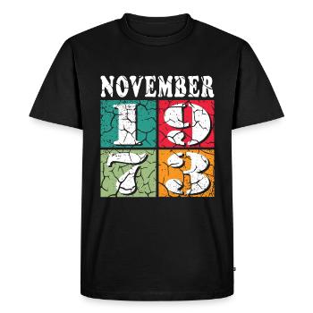 november 1973 anniversary november 1973 november - Men's Premium Organic T-Shirt - black - Front - Nico (187cm)