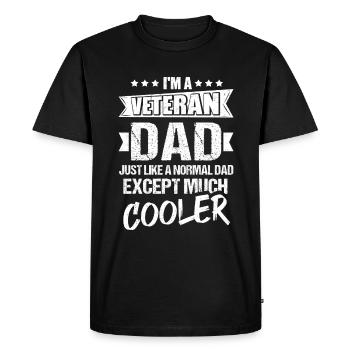 Je suis un père vétéran comme un père normal, sauf Mu - T-shirt Premium bio Homme - noir - Devant - Nico (187cm)