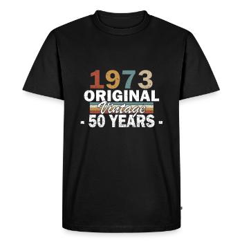 1973 Jubilé 1973 Né en 1973 Né en 1973 - T-shirt Premium bio Homme - noir - Devant - Nico (187cm)