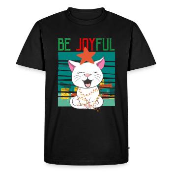 Meowy Noël Chat Noël Noël laid - T-shirt Premium bio Homme - noir - Devant - Nico (187cm)