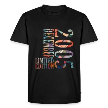 18e anniversaire Millésime décembre 2005 Original 200 - T-shirt Premium bio Homme - noir - Devant - Nico (187cm)