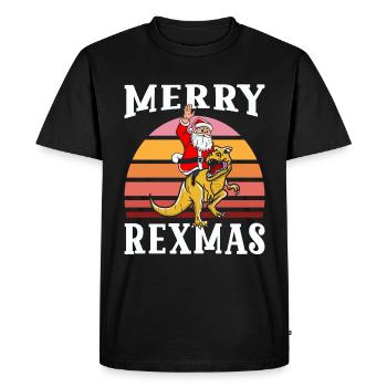 Joyeux Noël - T-shirt Premium bio Homme - noir - Devant - Nico (187cm)