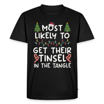 Arbre de Noël de la famille de Noël - T-shirt Premium bio Homme - noir - Devant - Nico (187cm)