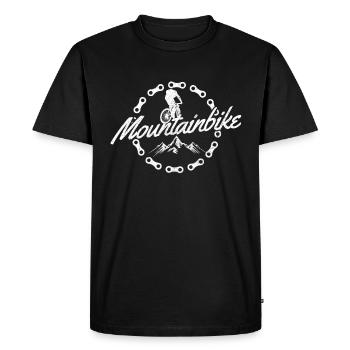 Mountain Bike MTB Biker Gift - Men's Premium Organic T-Shirt - black - Front - Nico (187cm)