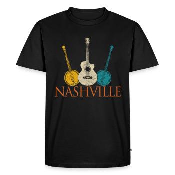 Nashville Tennessee Country Music - Men's Premium Organic T-Shirt - black - Front - Nico (187cm)