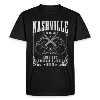 Nashville Tennessee Country Music - Men's Premium Organic T-Shirt - black - Front - Nico (187cm)