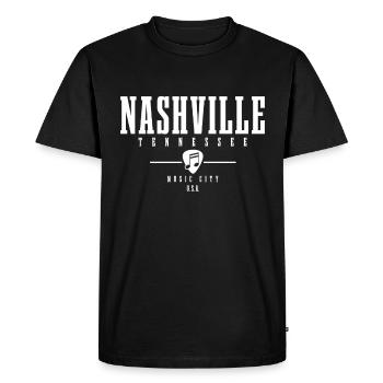 Nashville Tennessee Country Music - Men's Premium Organic T-Shirt - black - Front - Nico (187cm)