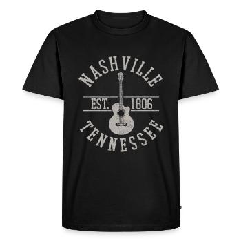 Nashville Tennessee Country Music - Men's Premium Organic T-Shirt - black - Front - Nico (187cm)
