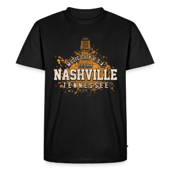 Nashville Tennessee Country Music - Men's Premium Organic T-Shirt - black - Front - Nico (187cm)