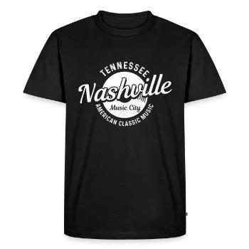 Nashville Tennessee Country Music - Men's Premium Organic T-Shirt - black - Front - Nico (187cm)