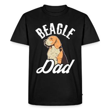 Beagle Dad Dog Dad Dad Dad Owner Fun Dogs - Men's Premium Organic T-Shirt - black - Front - Nico (187cm)