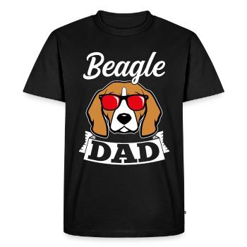 Beagle Dad Dog Dad Dad Dad Owner Fun Dogs - Men's Premium Organic T-Shirt - black - Front - Nico (187cm)