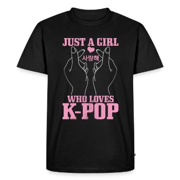 K-Pop Fan cadeau musique pop coréenne - T-shirt Premium bio Homme - noir - Devant - Nico (187cm)