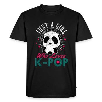 K-Pop Fan cadeau musique pop coréenne - T-shirt Premium bio Homme - noir - Devant - Nico (187cm)