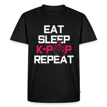 K-Pop Fan cadeau musique pop coréenne - T-shirt Premium bio Homme - noir - Devant - Nico (187cm)