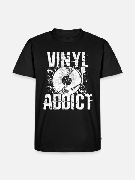 Disque vinyle collection DJ cadeau - T-shirt Premium bio Homme - noir