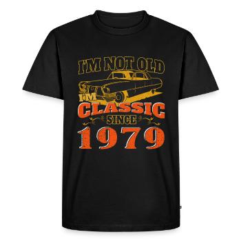 Oldtimer Baujahr 1979 Jahrgang Geburtstag Geschenk - Männer Premium Bio T-Shirt - Schwarz - Vorne - Nico (187cm)