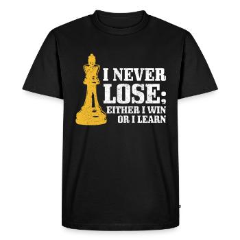 Chess Chess Player Gift - Men's Premium Organic T-Shirt - black - Front - Nico (187cm)