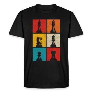 Chess Chess Player Gift - Men's Premium Organic T-Shirt - black - Front - Nico (187cm)