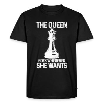 Chess Chess Player Gift - Men's Premium Organic T-Shirt - black - Front - Nico (187cm)