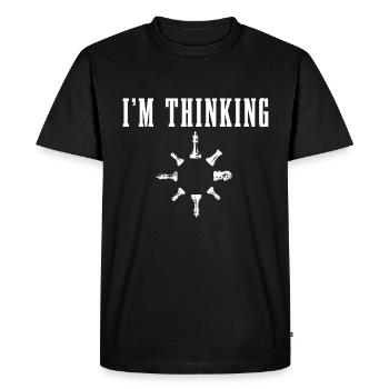 Chess Chess Player Gift - Men's Premium Organic T-Shirt - black - Front - Nico (187cm)