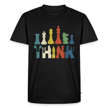 Chess Chess Player Gift - Men's Premium Organic T-Shirt - black - Front - Nico (187cm)