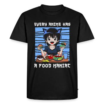 Anime Sayings Anime Food Gift - Men's Premium Organic T-Shirt - black - Front - Nico (187cm)