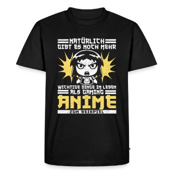 Anime Les choses les plus importantes dans la vie Dire - T-shirt Premium bio Homme - noir - Devant - Nico (187cm)