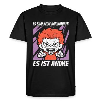 L’anime, ce n’est pas des dessins animés, c’est de l’anime - T-shirt Premium bio Homme - noir - Devant - Nico (187cm)