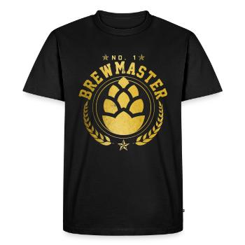 Bière artisanale maître brasseur houblon cadeau - T-shirt Premium bio Homme - noir - Devant - Nico (187cm)