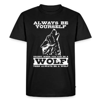 Cadeau de loup - T-shirt Premium bio Homme - noir - Devant - Nico (187cm)
