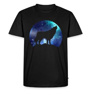 Cadeau de loup - T-shirt Premium bio Homme - noir - Devant - Nico (187cm)