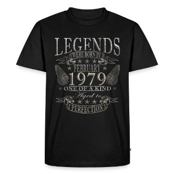 Original Legends will be published in February 1979 - Men's Premium Organic T-Shirt - black - Front - Nico (187cm)