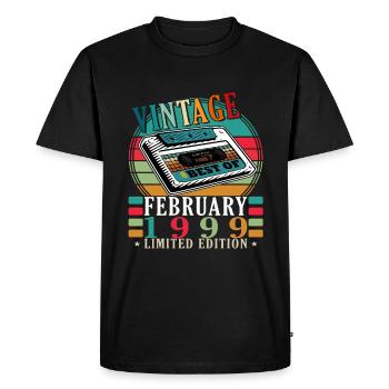 February 1999 Jubilee 1999 Legends February - Men's Premium Organic T-Shirt - black - Front - Nico (187cm)