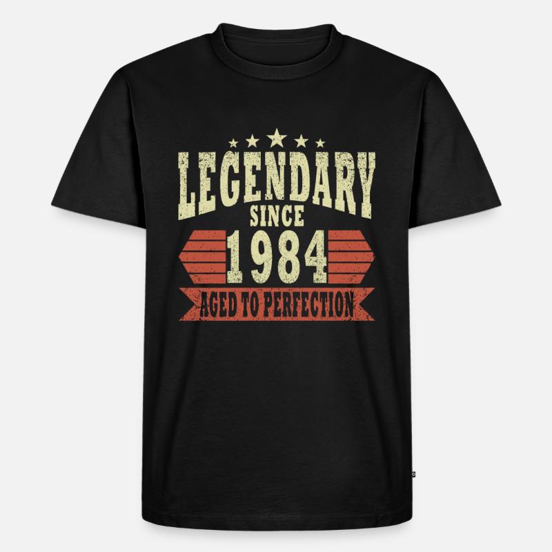 Legenden 1984 - Männer Premium Bio T-Shirt - Schwarz