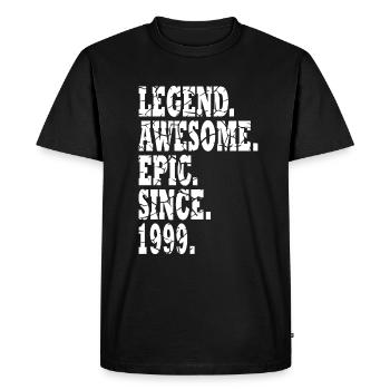 Vintage 1999 Legend Birth Year 1999 Gift - Men's Premium Organic T-Shirt - black - Front - Nico (187cm)