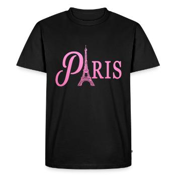 Paris France Eiffel Tower Souvenir - Men's Premium Organic T-Shirt - black - Front - Nico (187cm)